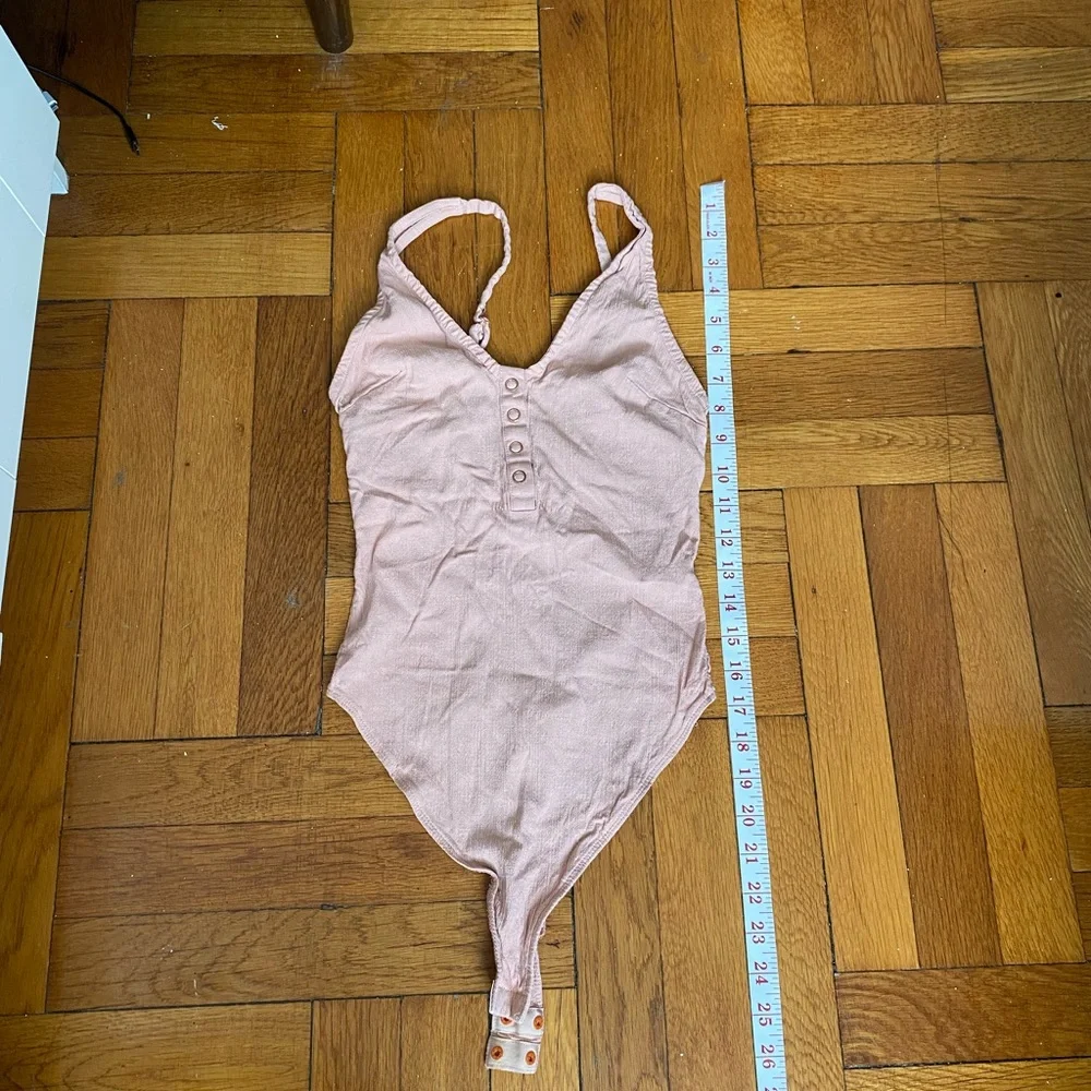 FREE PEOPLE Intimately Larissa Bodysuit Womens - Blush - Thong back Small - Picture 6 of 9